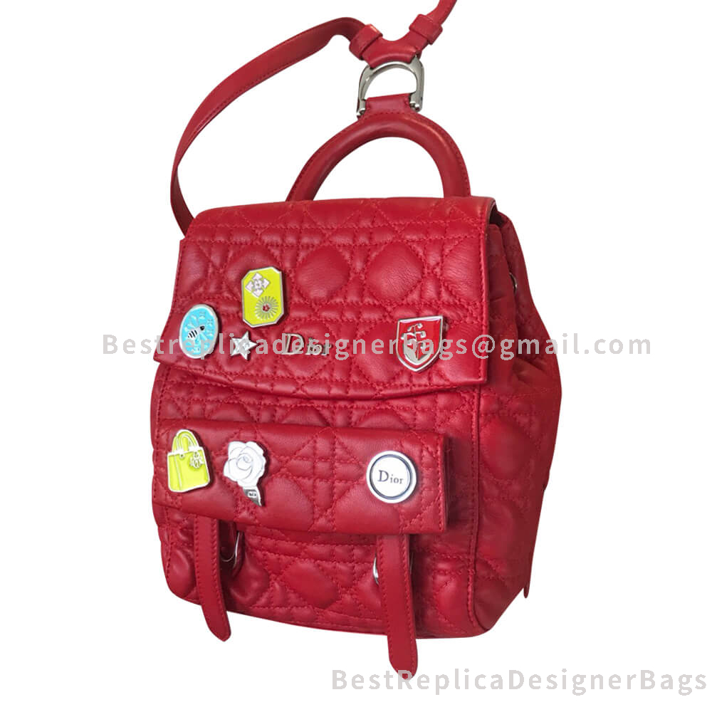 Dior Christian Dior Stardust Backpack Red SHW